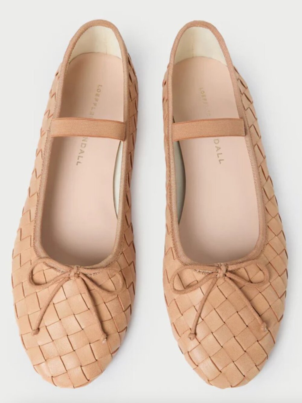 NEW Loeffler Randall size 7 Leonie Honey Woven Ballet Flat